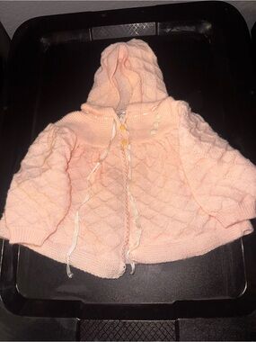 Young People’s Shops made in Italy  Knit Hooded Baby Cardigan 3-6months